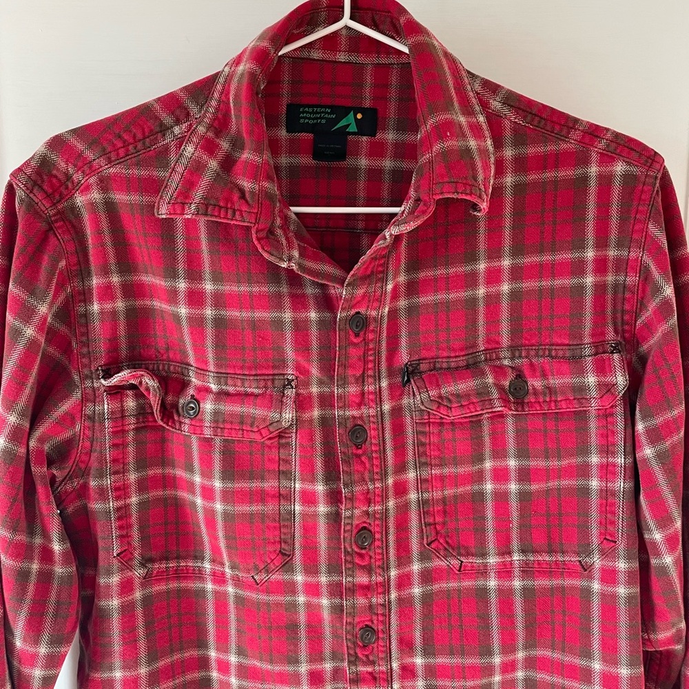 Vintage Eastern Mountain Sports Red Plaid Casual Shirt